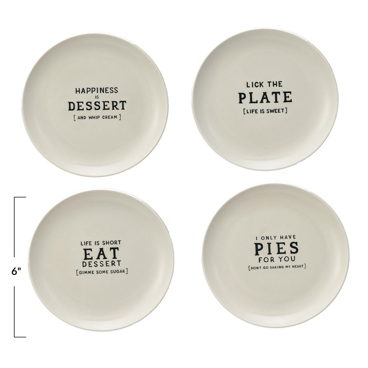 Fun Phrases Dessert Plates