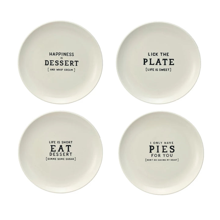 Fun Phrases Dessert Plates