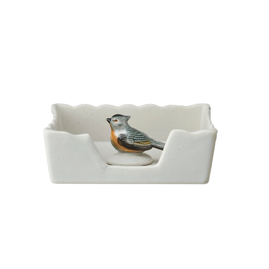 Napkin Holder With Bird Shaped Weight