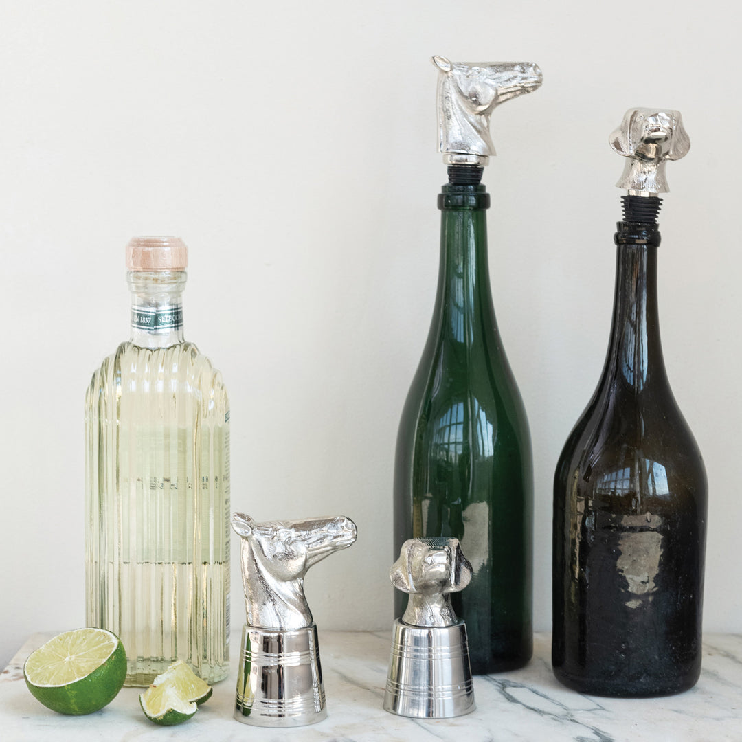 Silver Horse Head Bottle Stopper