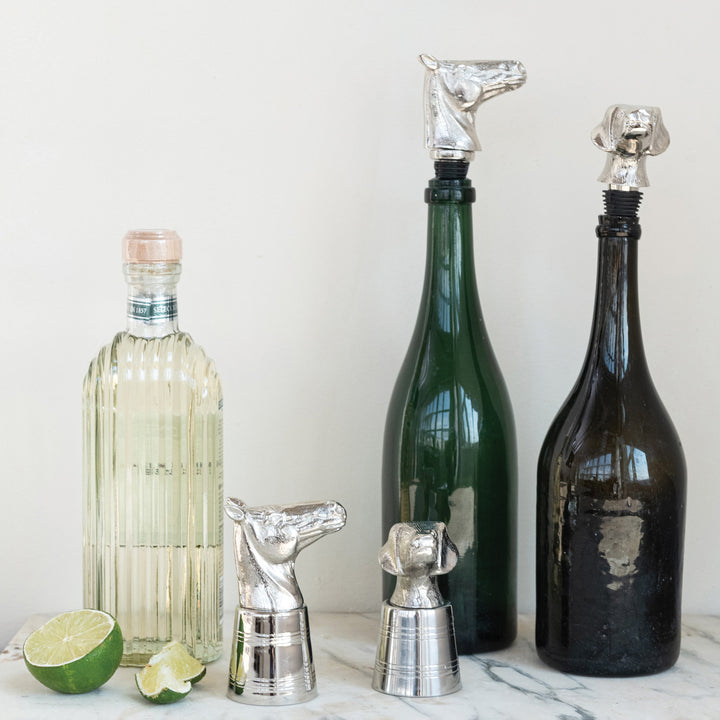 Silver Horse Head Bottle Stopper
