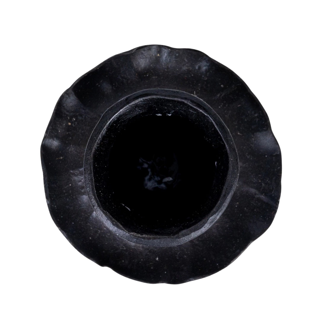 Rustic Cut Cast Iron Taper Holder
