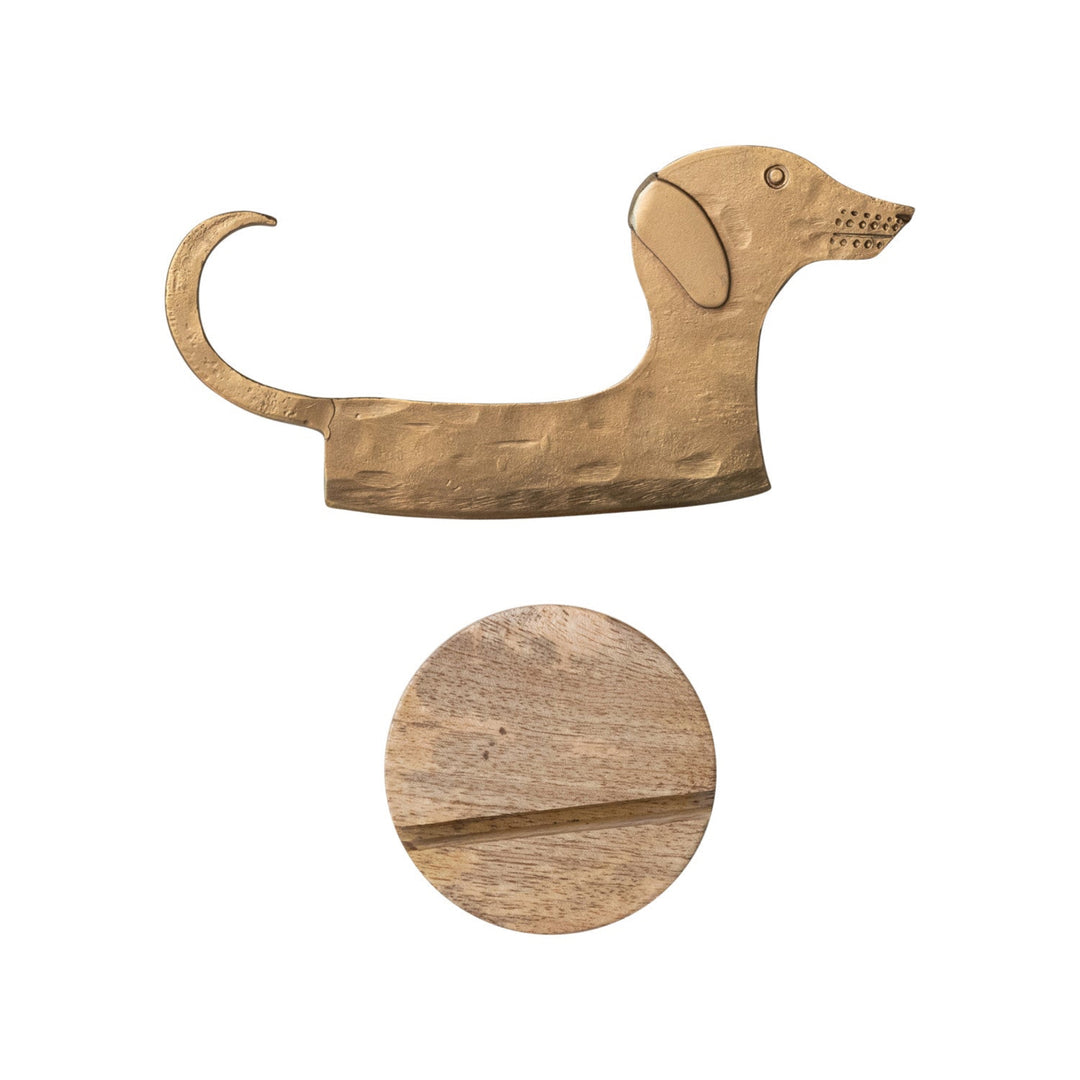 Brass Dachshund Cheese Knife