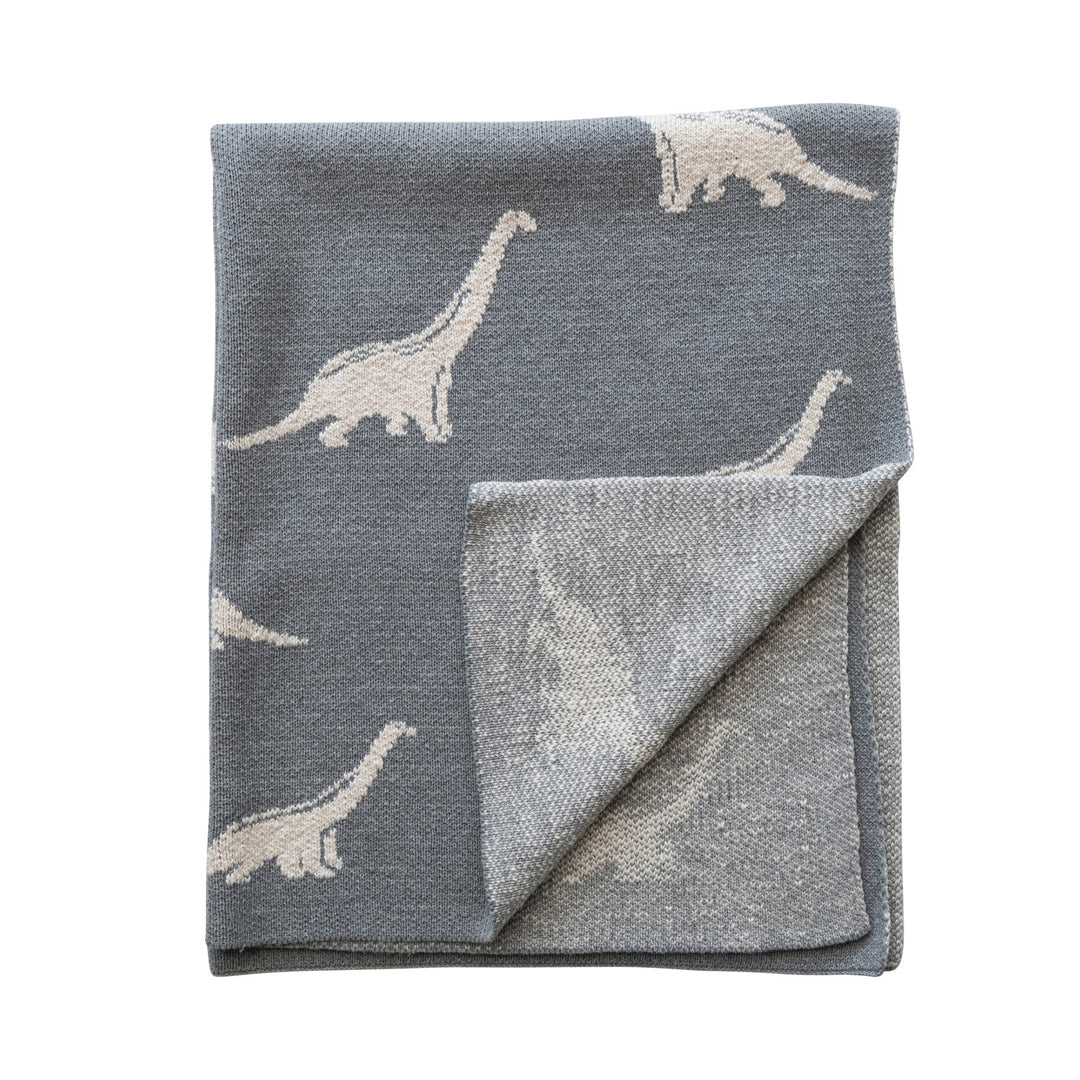Dinosaur Knit Baby Blanket
