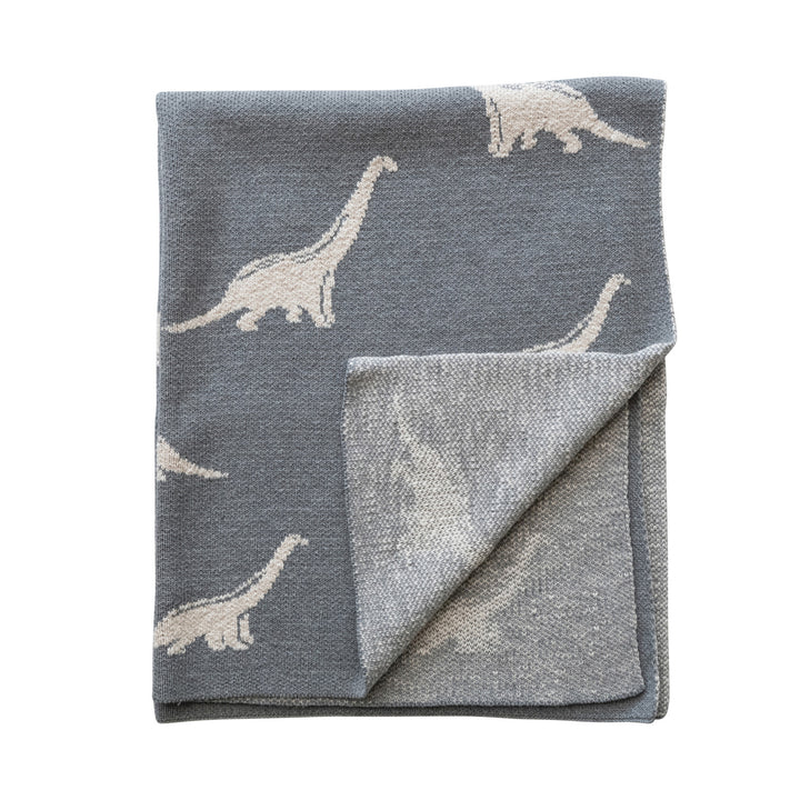 Dinosaur Knit Baby Blanket