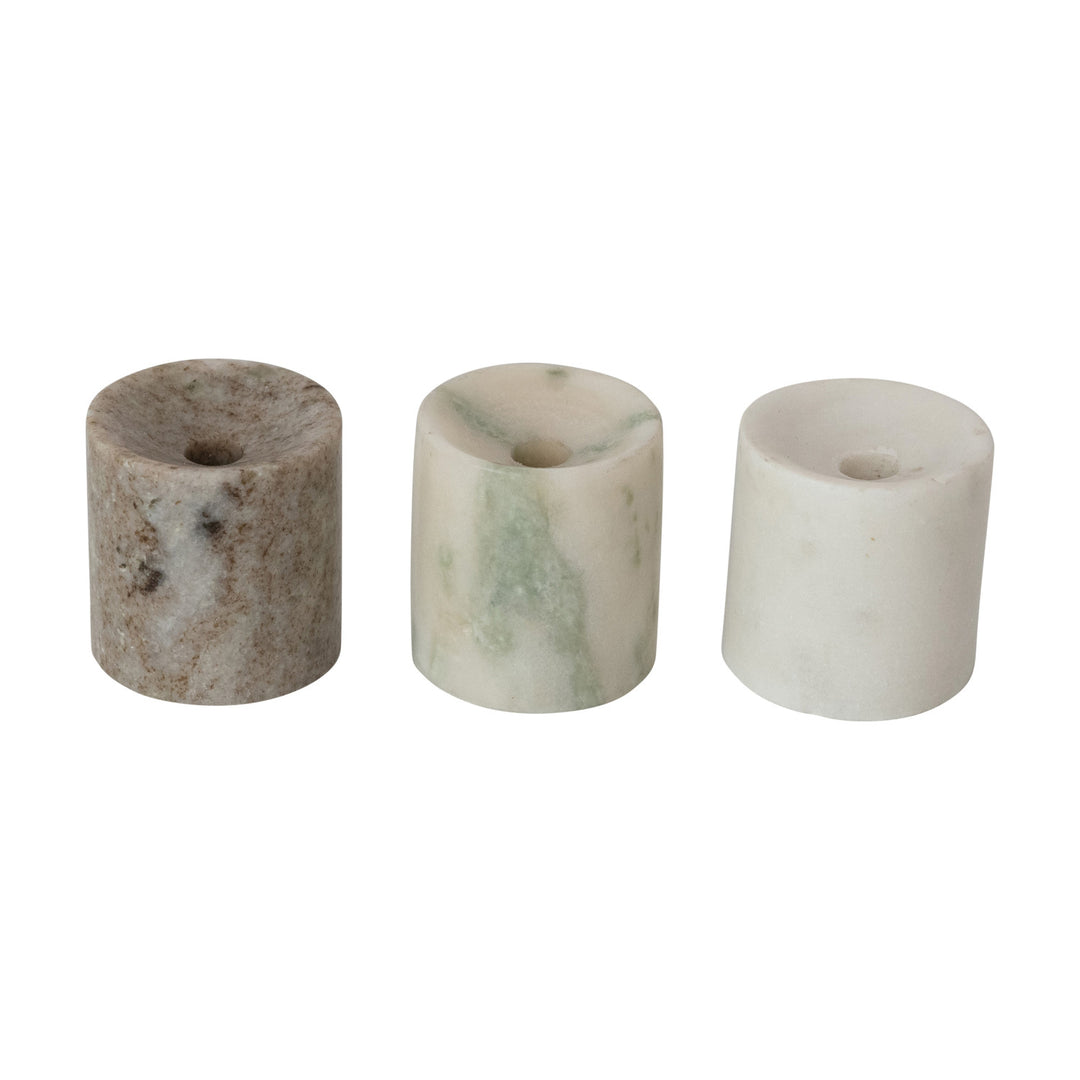 Solid Marble Taper Candle Holder