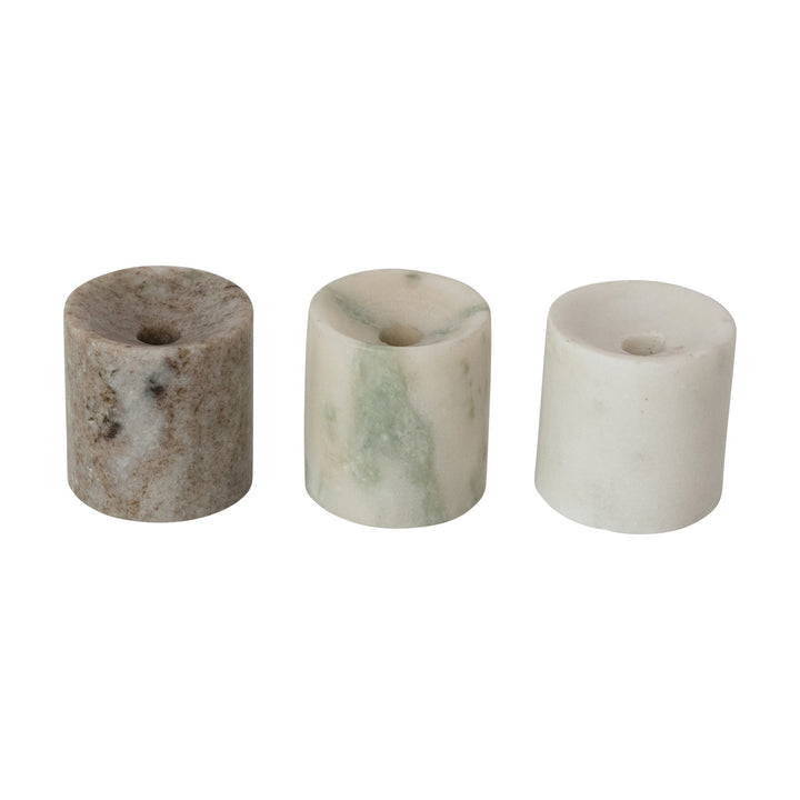 Solid Marble Taper Candle Holder