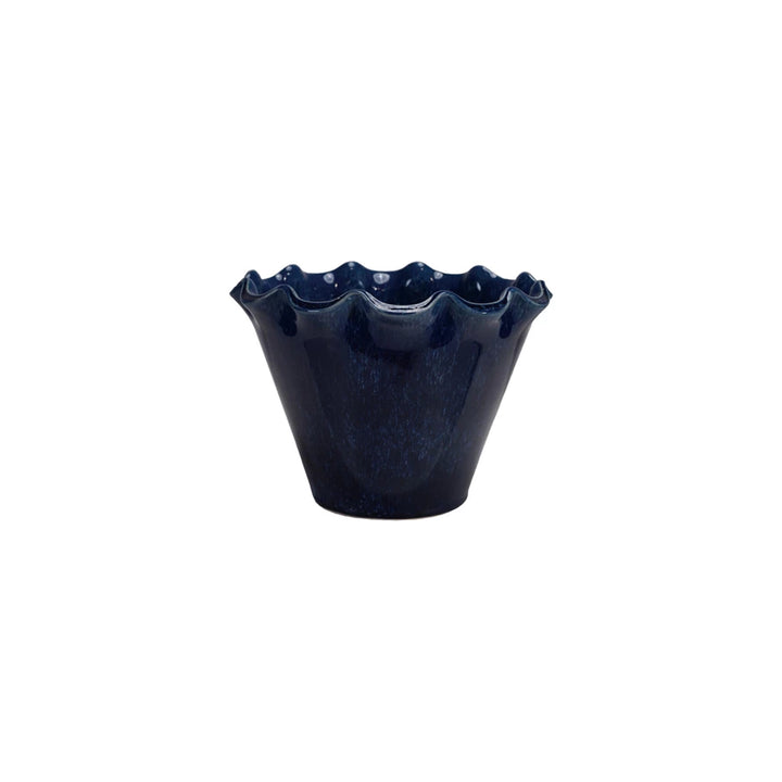 Royal Blue Ruffled Edge Planter