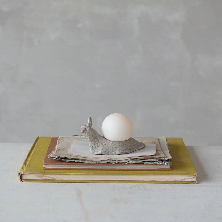 Lighted Orb Snail Figurine