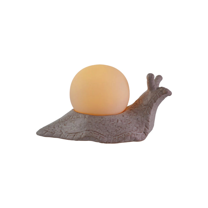 Lighted Orb Snail Figurine