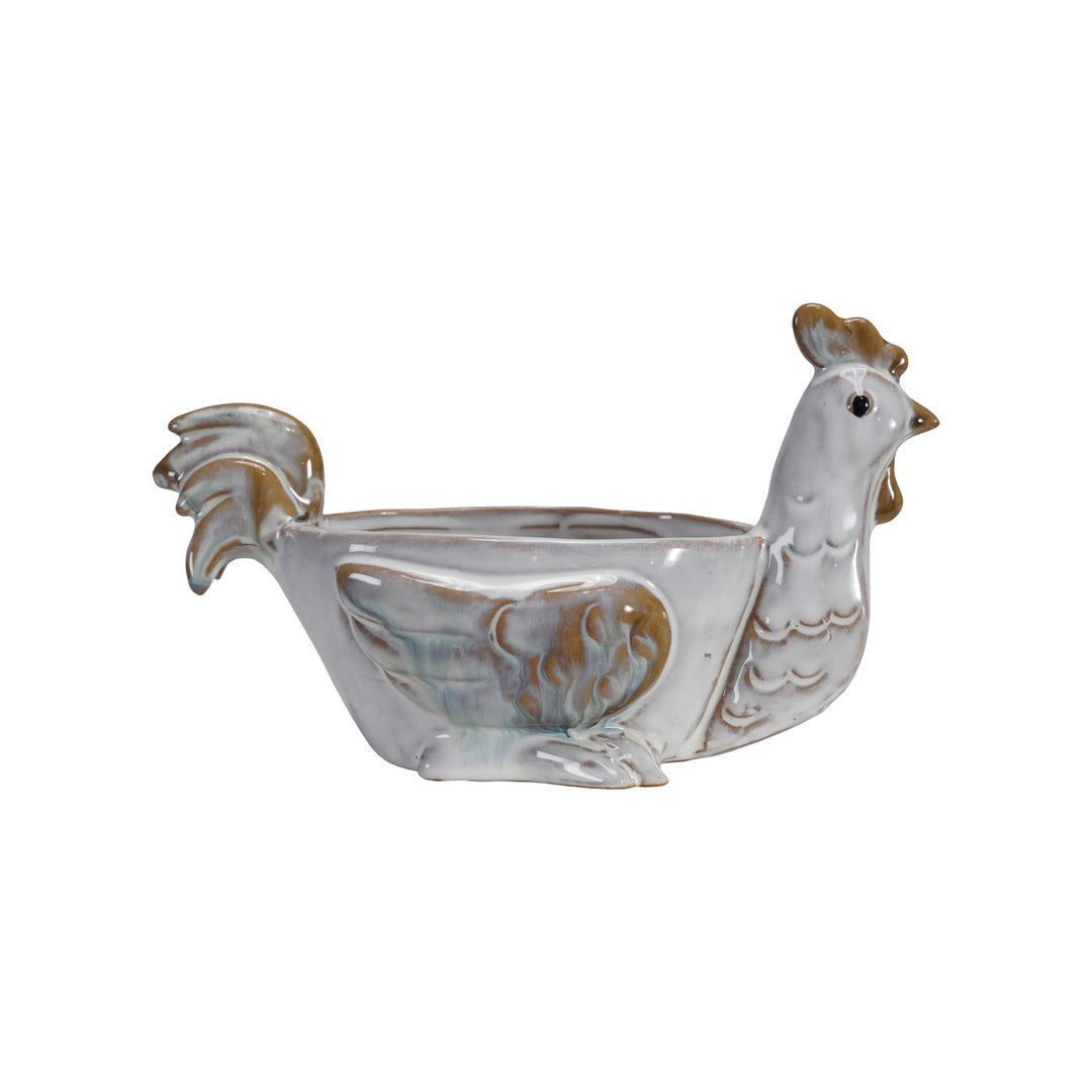 Rustic Stoneware Chicken Holder