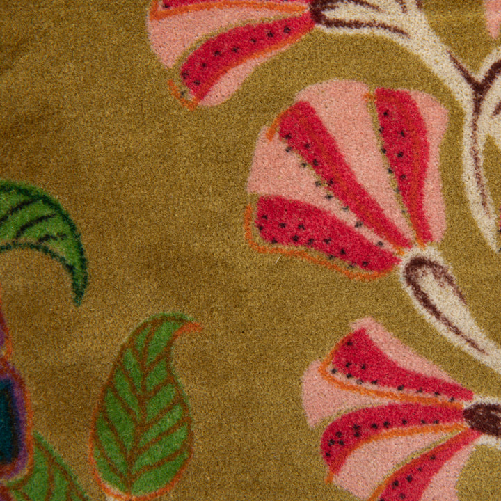 Eccentric Velvet Floral Pom Pillow