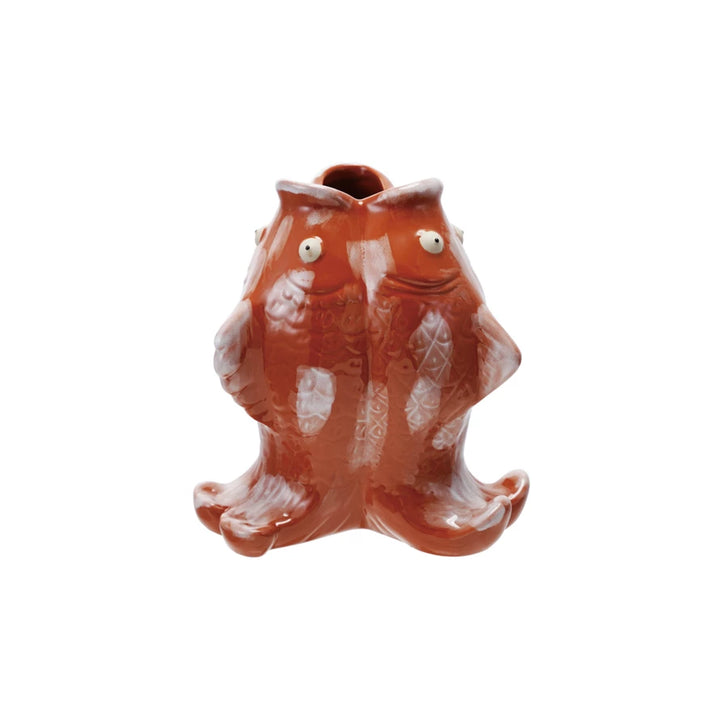 Stoneware Koi Fish Vase