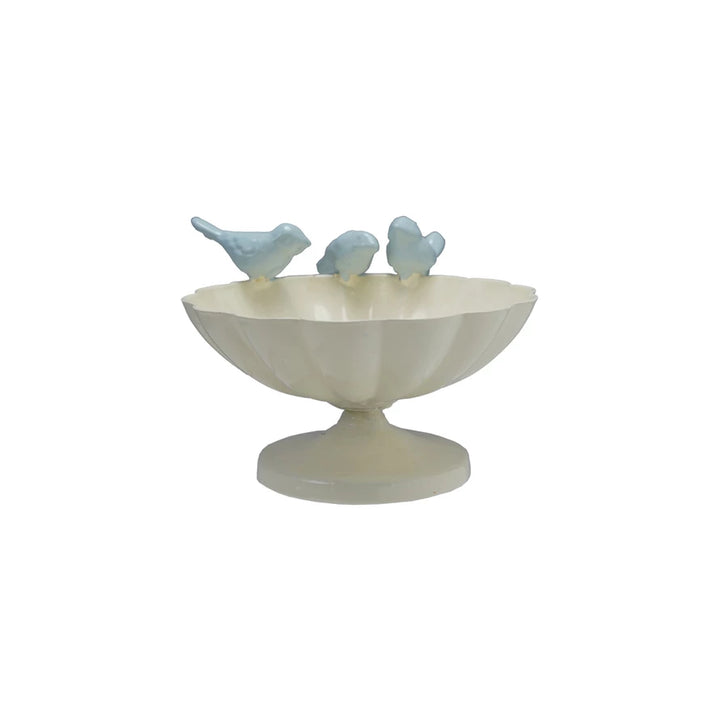 Blue Bird Footed Bowl