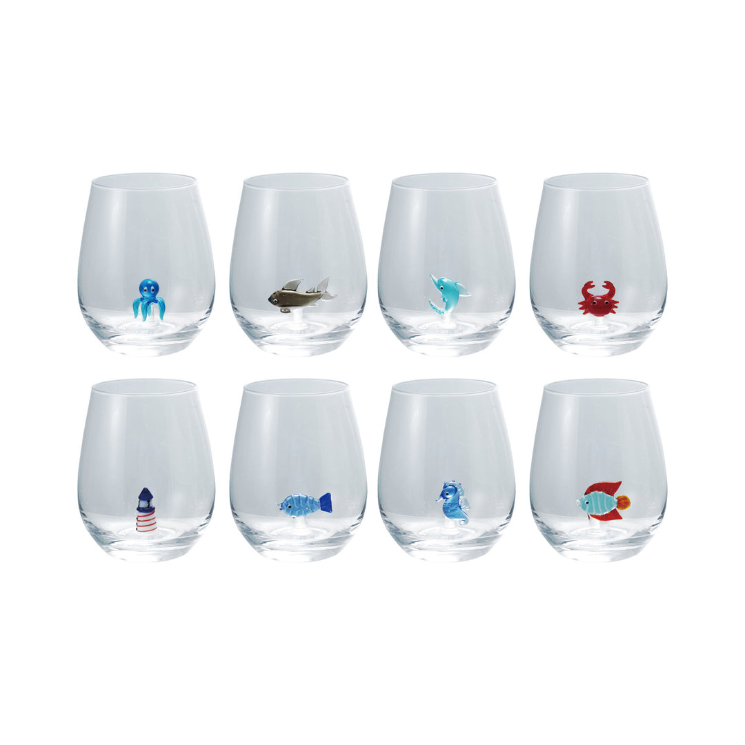 Coastal Stemless Wine Glass
