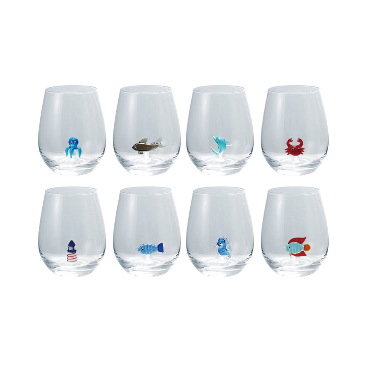 Coastal Stemless Wine Glass
