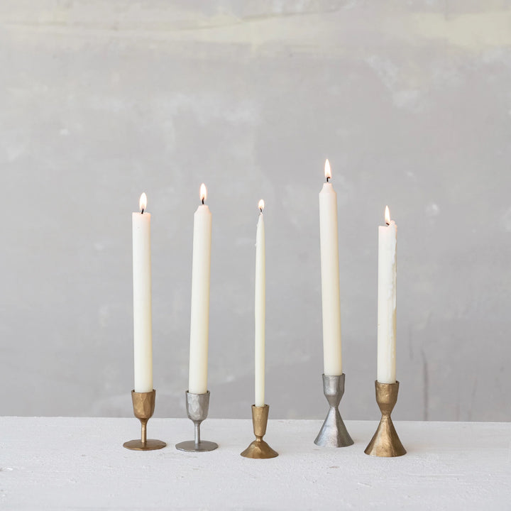 Antiqued Brass Iron Taper Holder