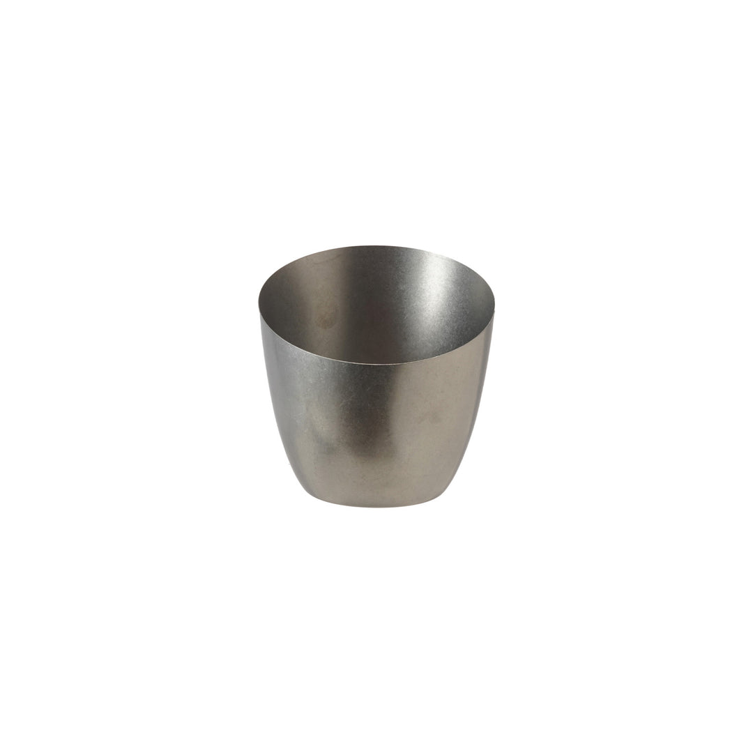 Brushed Pewter Slanted Container