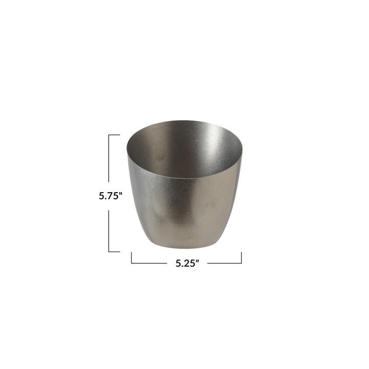 Brushed Pewter Slanted Container