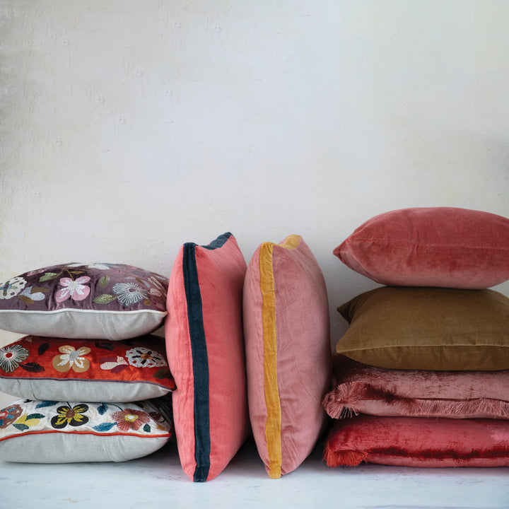 Rust Velvet Square Pillow