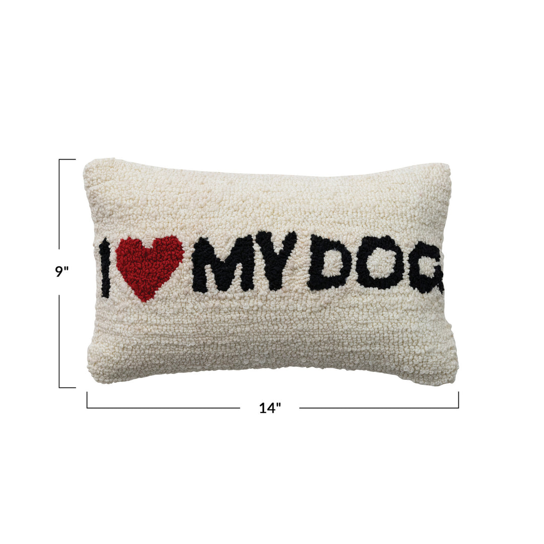 I Love My Dog Pillow