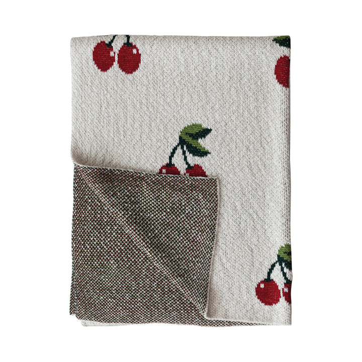 Cherry Knit Baby Blanket