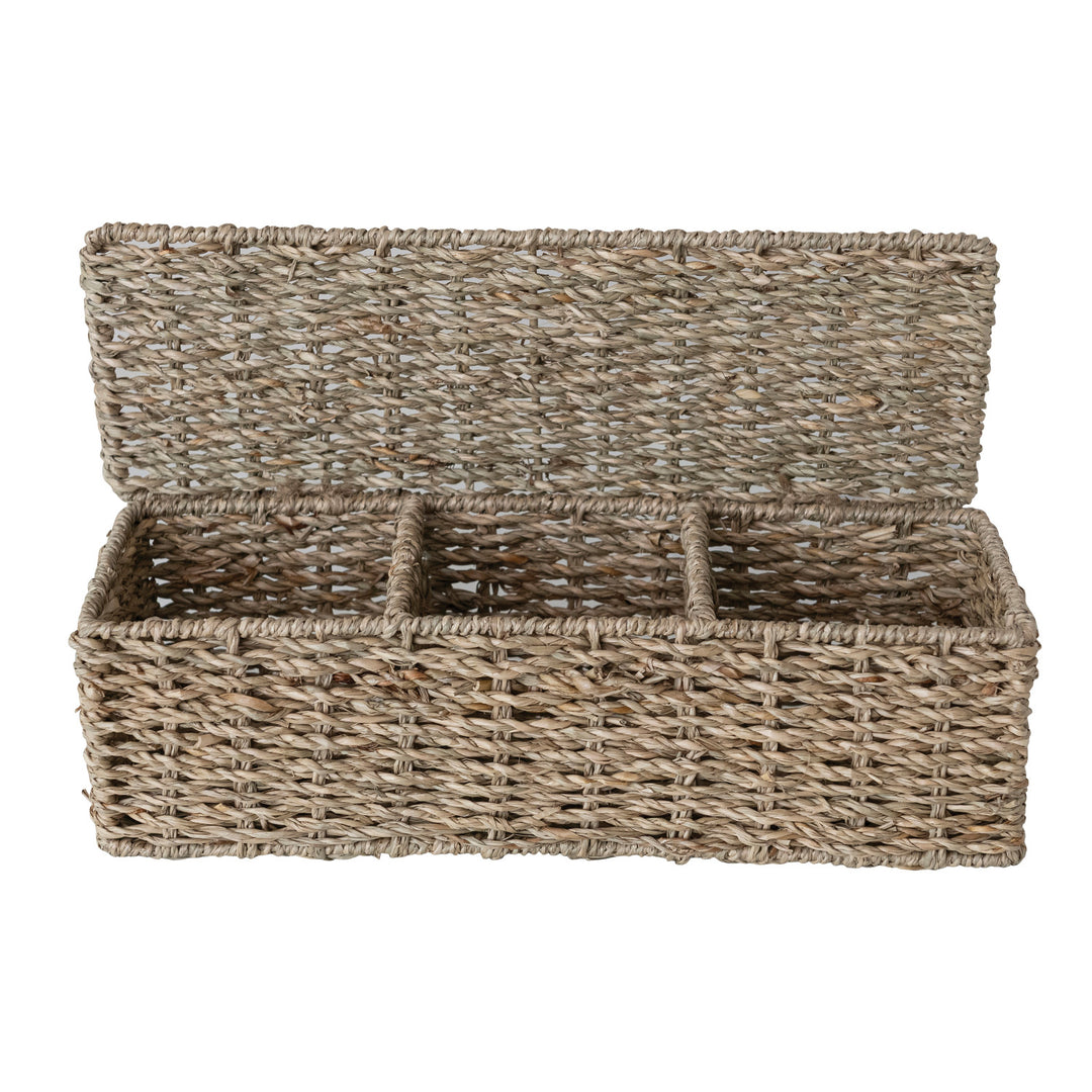 Woven Seagrass Organizer Basket