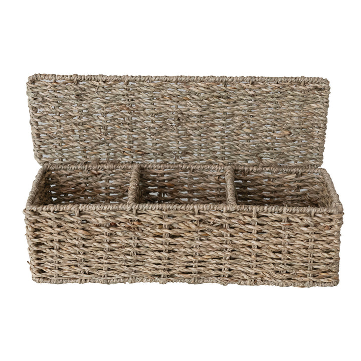 Woven Seagrass Organizer Basket