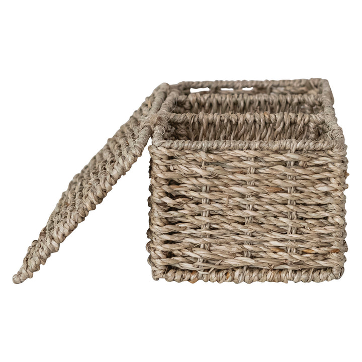 Woven Seagrass Organizer Basket