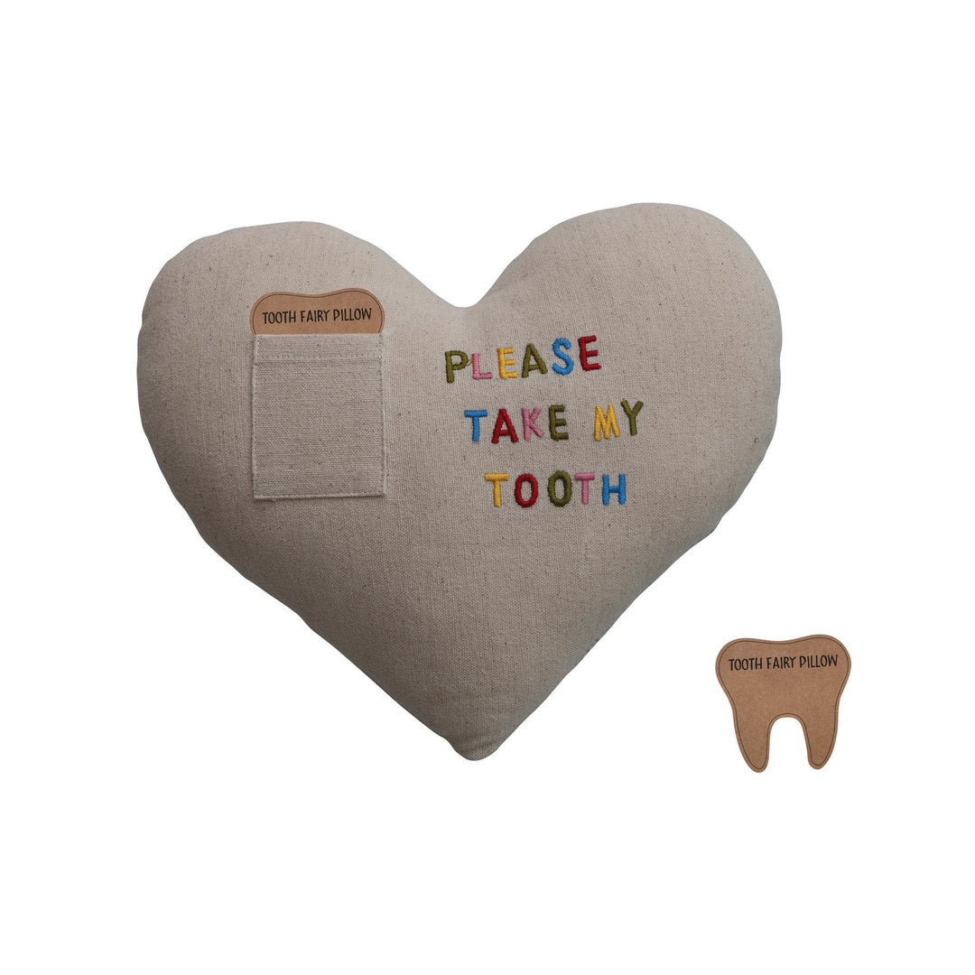 Please Take My Tooth Heart Pillow