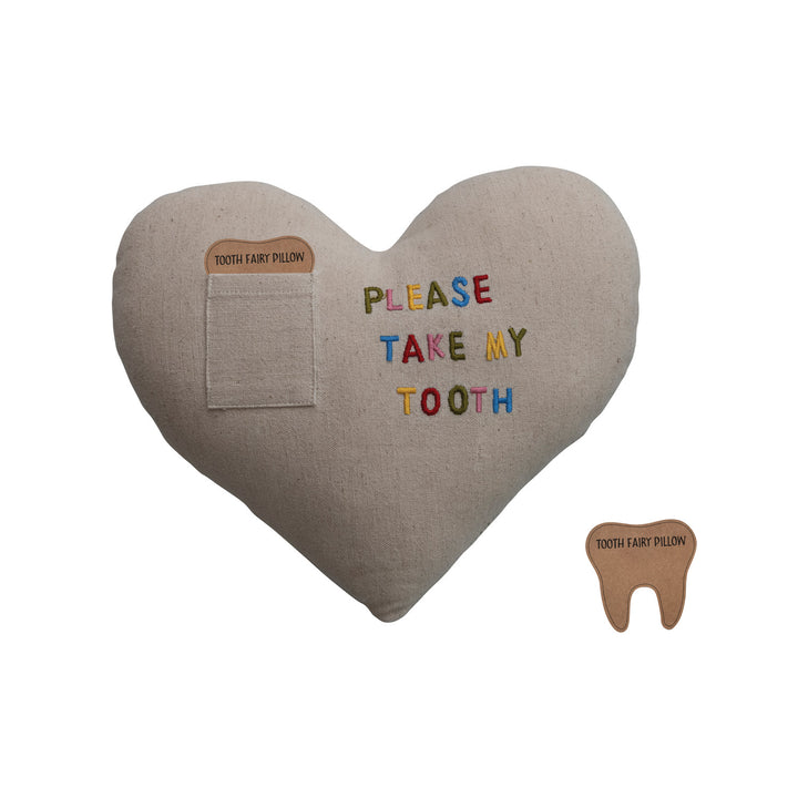 Please Take My Tooth Heart Pillow