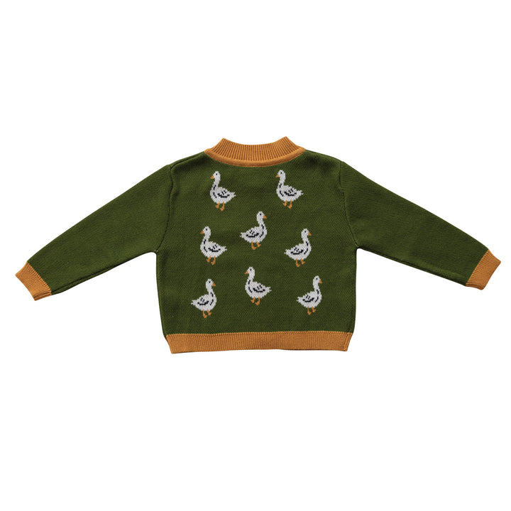 Ducks Knit Baby Cardigan Sweater