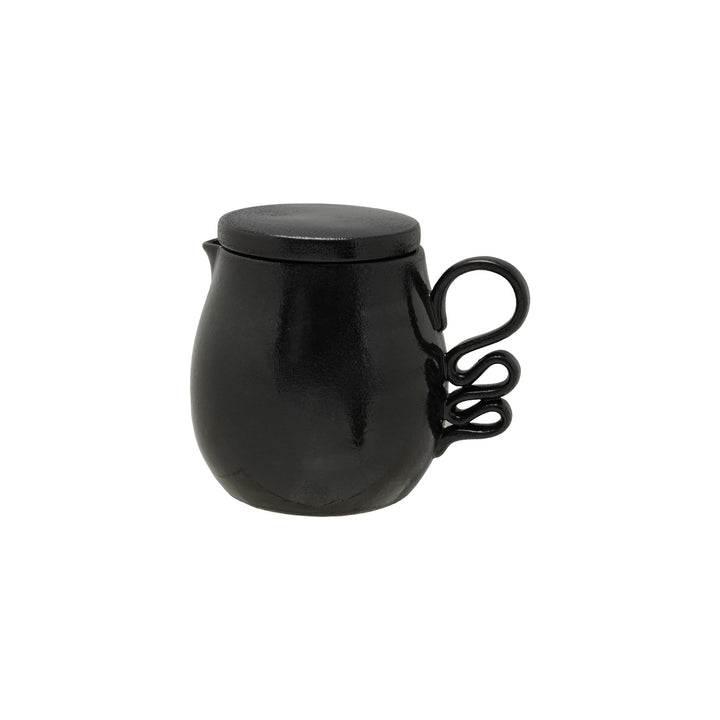 Abstract Textured Pitcher With Lid