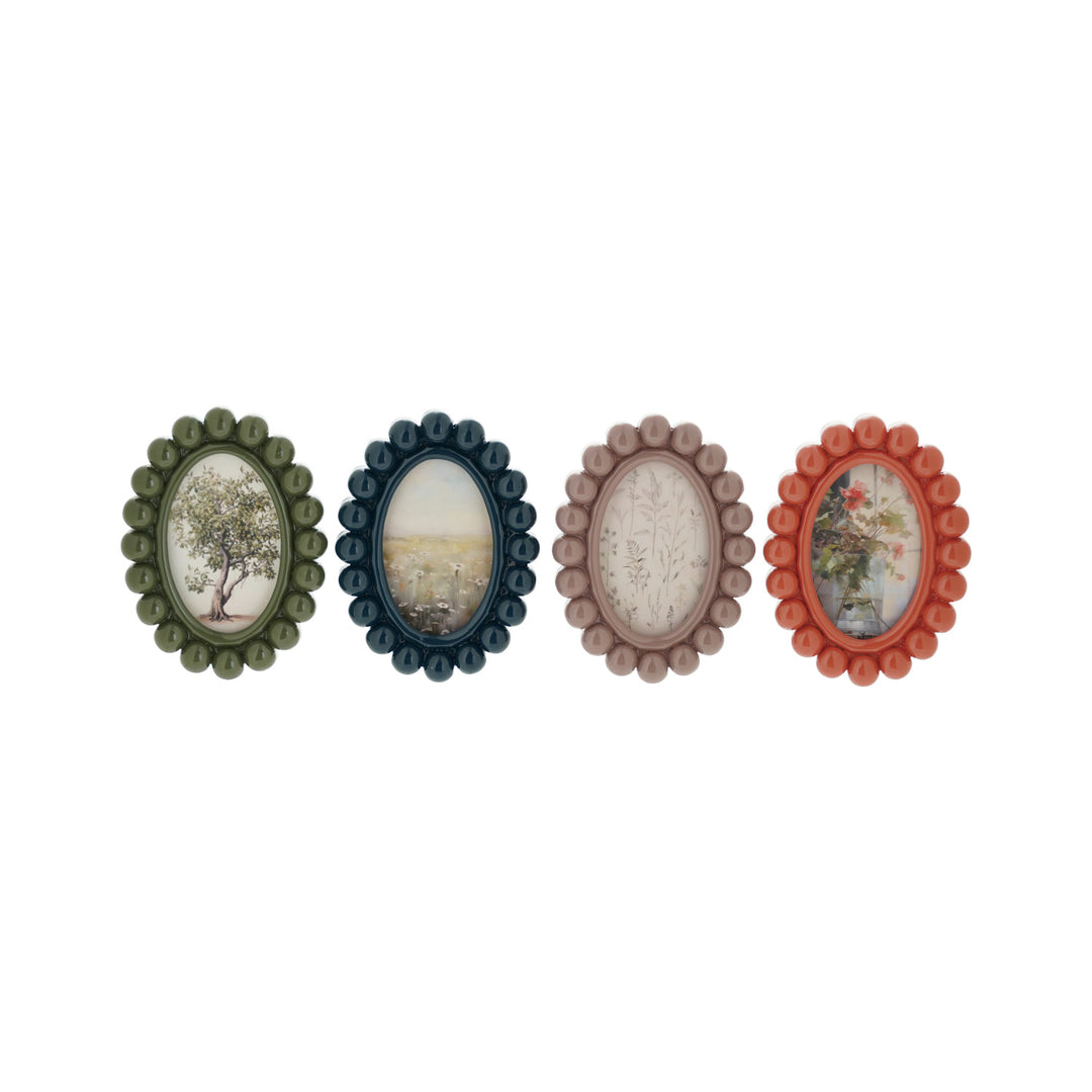 Pastoral Oval Bubble Framed Magnet