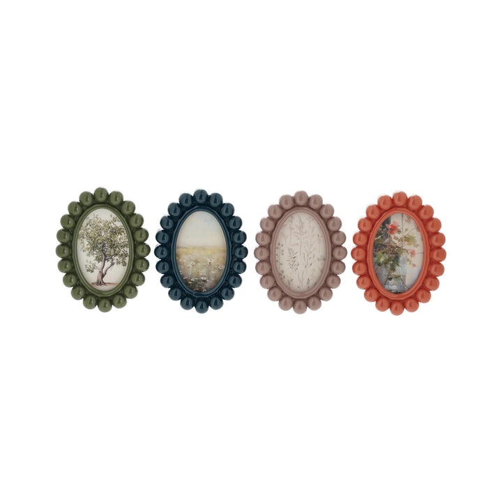 Pastoral Oval Bubble Framed Magnet