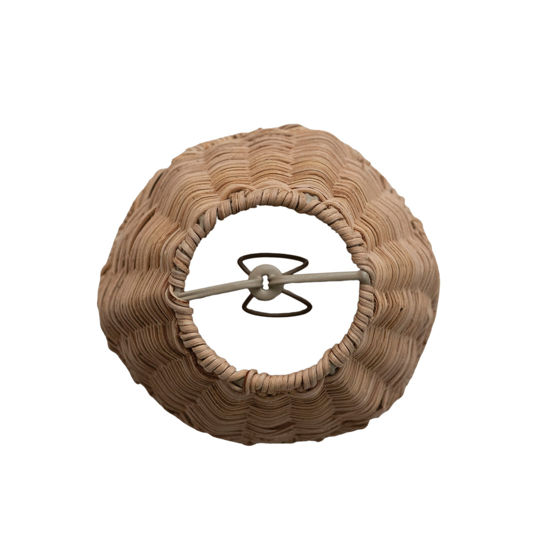 Handwoven Rattan Scalloped Lampshade
