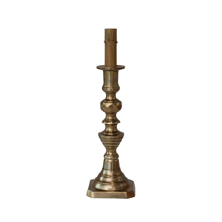 Antique Brass Candlestick Table Lamp