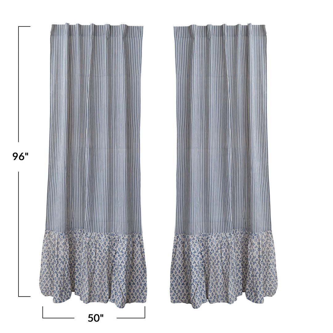 Eccentric Ruffle Bottom Curtain Panels