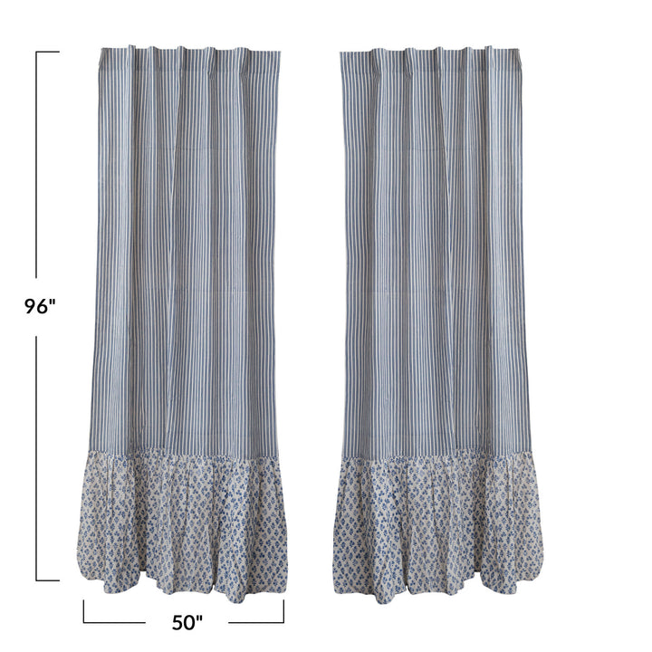 Eccentric Ruffle Bottom Curtain Panels