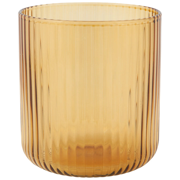 Amber Fluted Tumbler