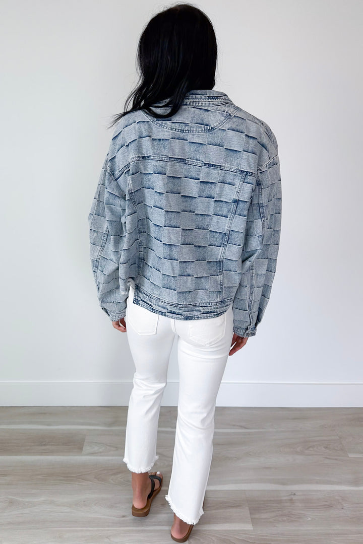 Checker Denim Jacket