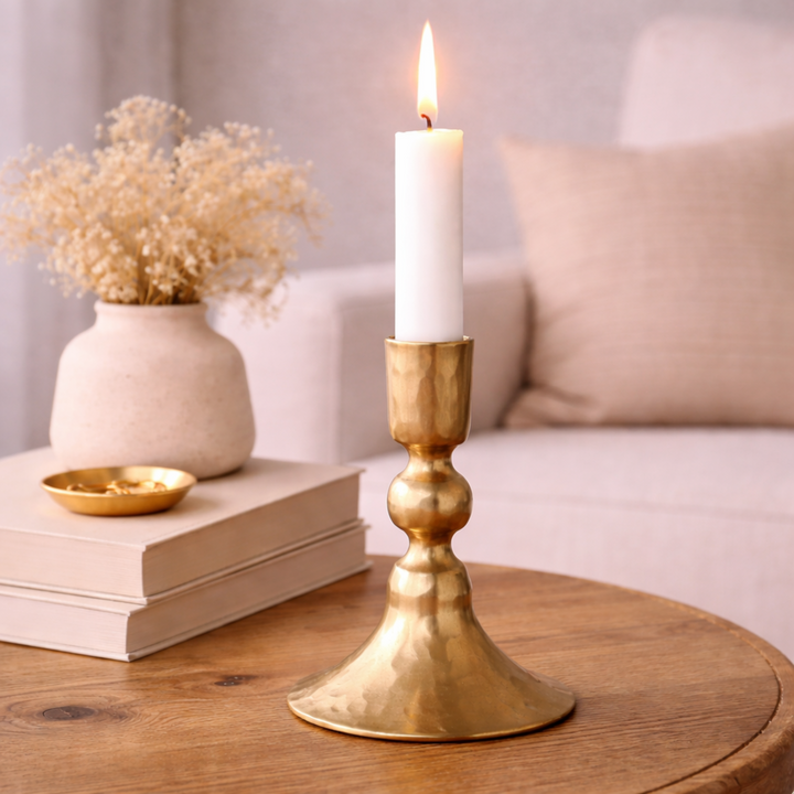 Antique Gold Ball Candle Holder