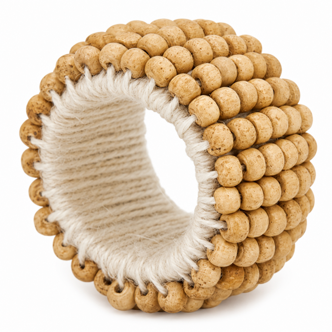 Wood Bead Napkin Ring