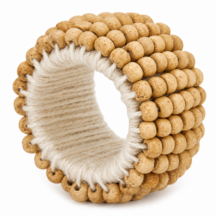 Wood Bead Napkin Ring