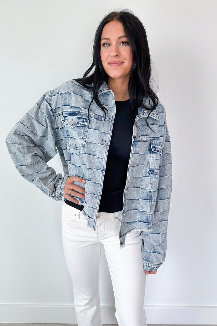 Checker Denim Jacket