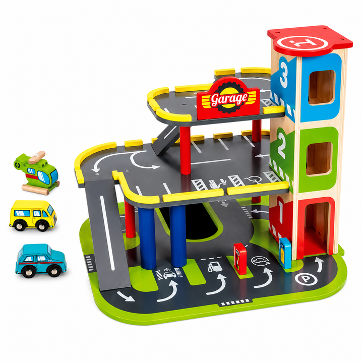Wooden Garage Playset