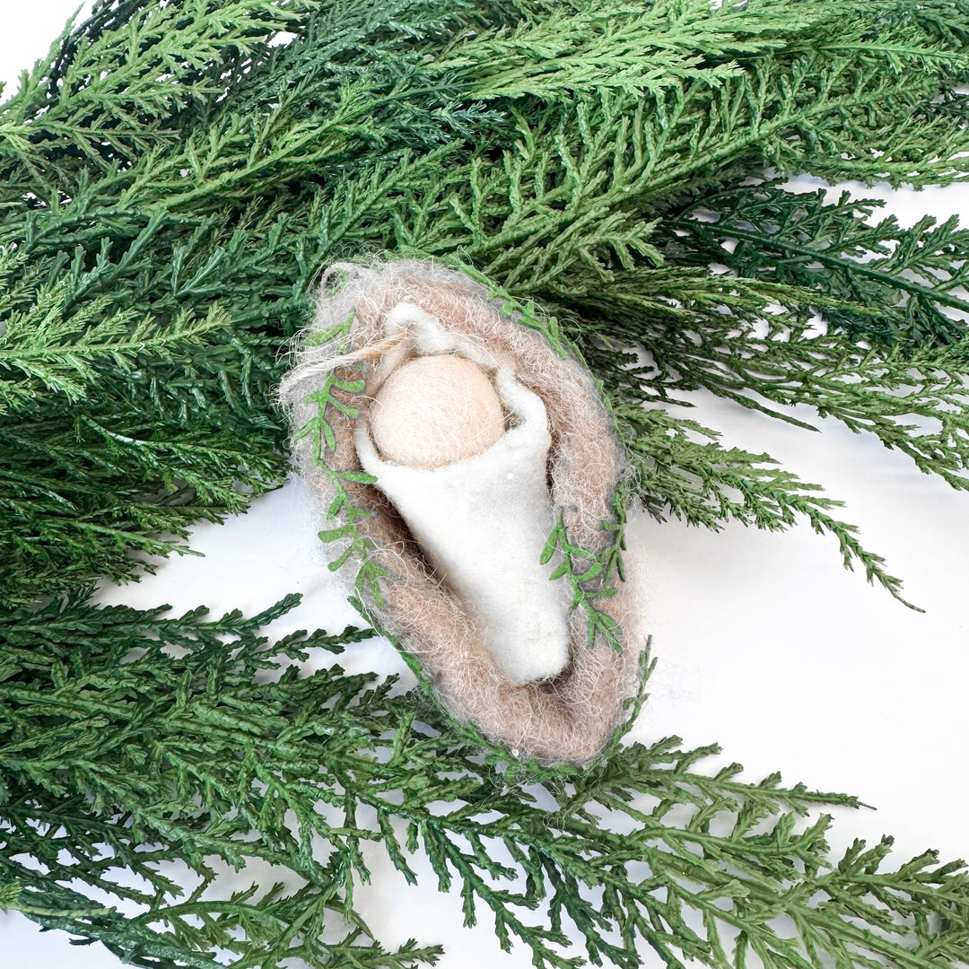 Wool Felt Baby Jesus Ornament