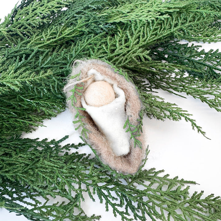 Wool Felt Baby Jesus Ornament