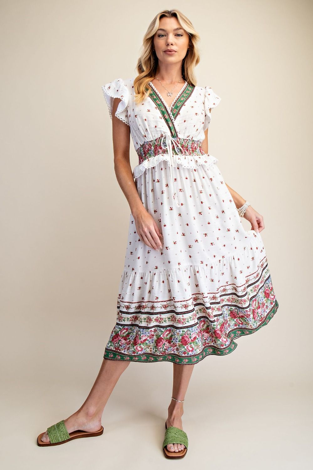 Printed Midi Dress