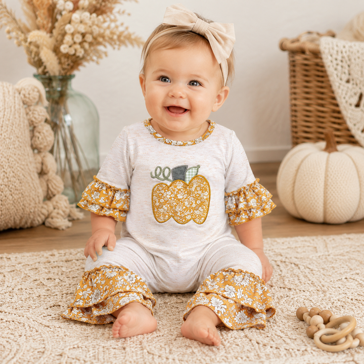 Waverly Pumpkin Baby Romper